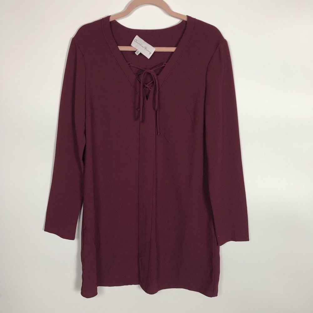 Charles Henry maroon dress